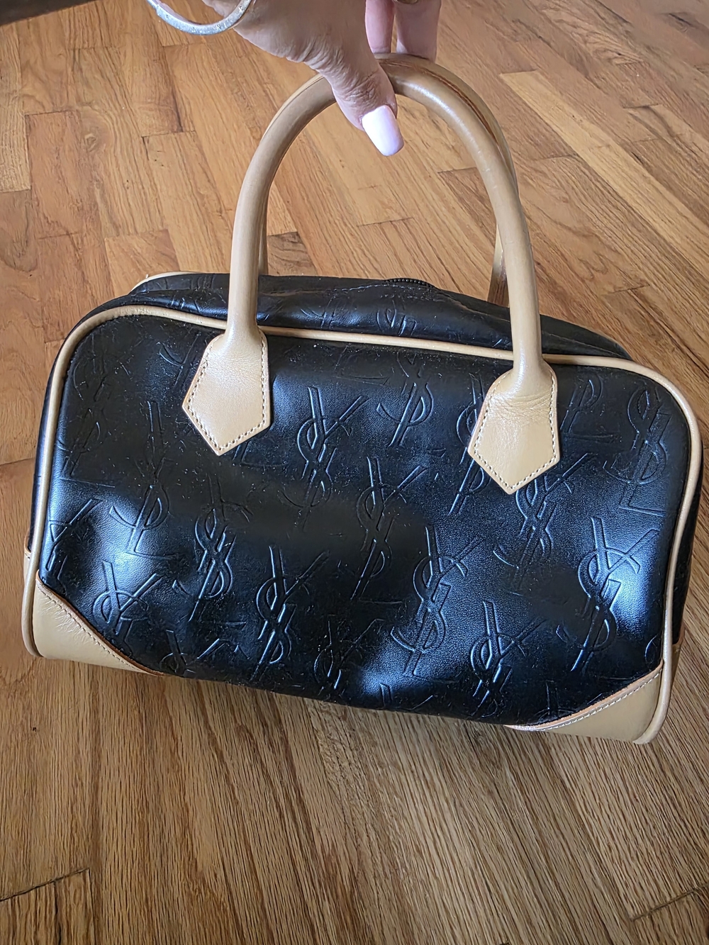 Ysl Black and Tan Leather Mini Bag